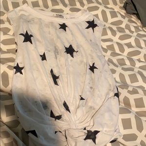White tank top with blue stars